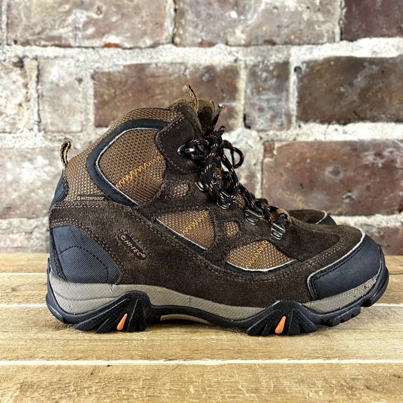 HI-TEC Renegade Trail WP JR Brown Hiking Outdoor Boots - Youth sz 3.5 - Picture 1 of 8